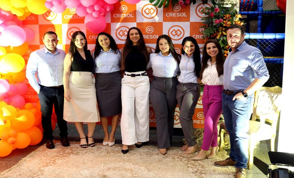 O evento contou com a presença da equipe de colaboradoras da agência brazense, juntamente com o gerente Ernani Oliveira e Saul Waltrich, gerente regional da Cresol Liderança. Foto Divulgação