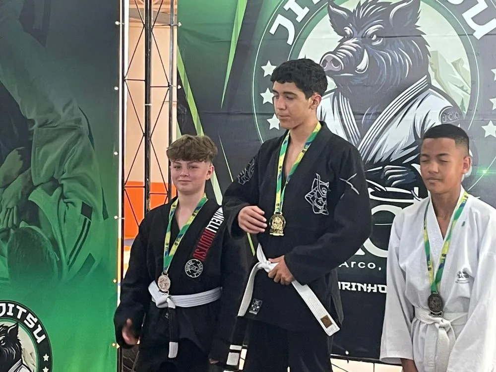 Jovem de Wenceslau Braz se destaca em competição de Jiu-Jitsu em Ourinhos. Foto: Arquivo Pessoal