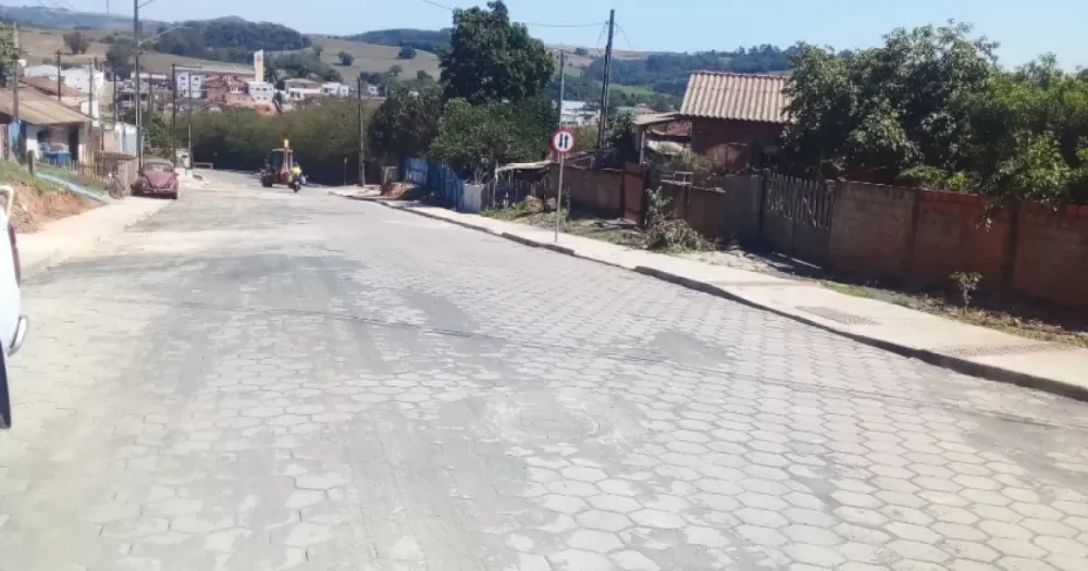 Obras de pavimentação em São José da Boa Vista. Foto: Divulgação