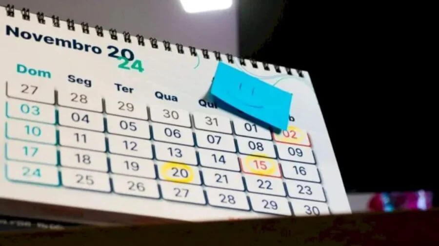 Calendário de novembro de 2024. Foto: Reprodução/Internet