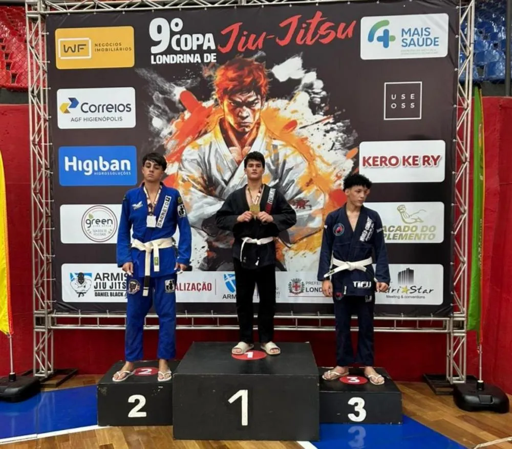 Antes de seu mais recente pódio, ele garantiu o segundo lugar na Copa Cacto de Jiu-Jitsu, realizada em agosto, na cidade de Ourinhos, interior de São Paulo. Foto Divulgação