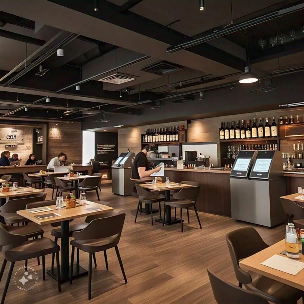 A automação estará cada vez mais presente nos bares, restaurantes e casas noturnas a partir de 2025, acredita a Abrabar. Foto ilustrativa: IA/Meta