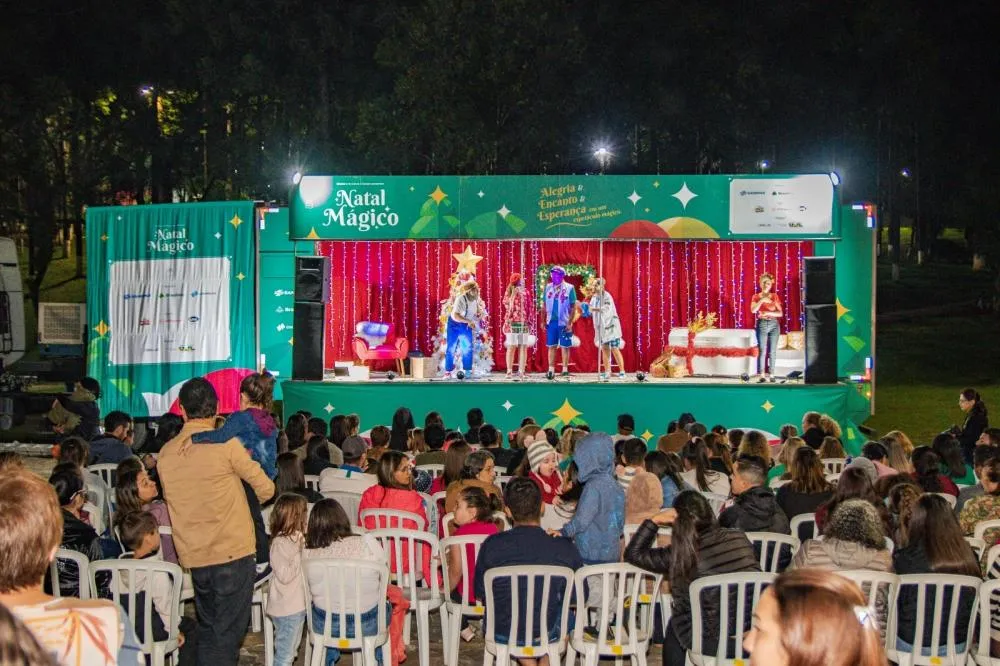 Caravana Natal Mágico durante espetáculo. Foto: Divulgação