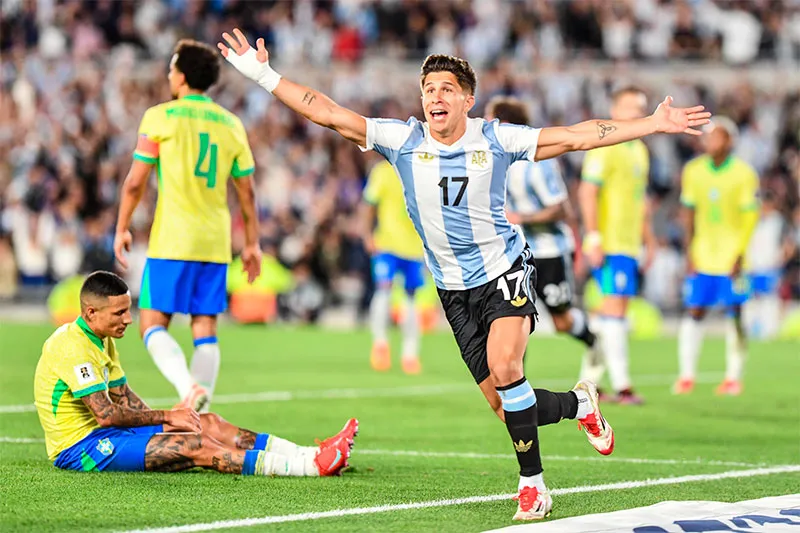 Comemoração do gol de Simeone, 4º gol contra o Brasil. Foto: Miguel Pessoa