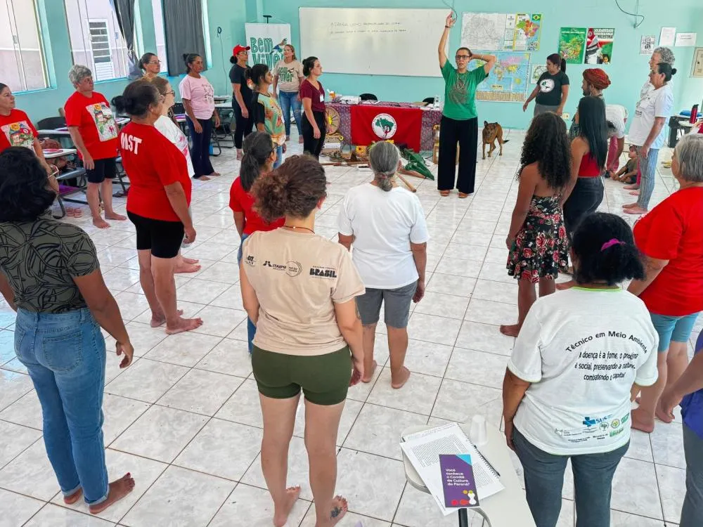 Ação em parceria com Itaipu leva ao campo práticas integrativas em saúde. Foto: Ednubia Ghisi e Comunicação Bem Viver.