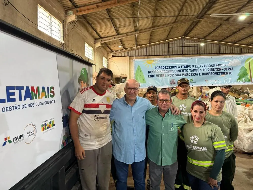 Cooperativa já havia recebido caminhão-baú para coleta seletiva do projeto Coleta Mais da Itaipu em janeiro. Foto: Divulgação