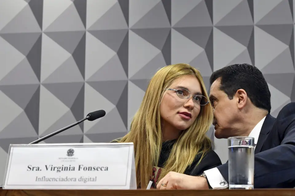 Apresentadora, influenciadora e empresária Virginia Pimenta da Fonseca presta depoimento na CPI das Bets. Foto: Edilson Rodrigues/Agência Senado 