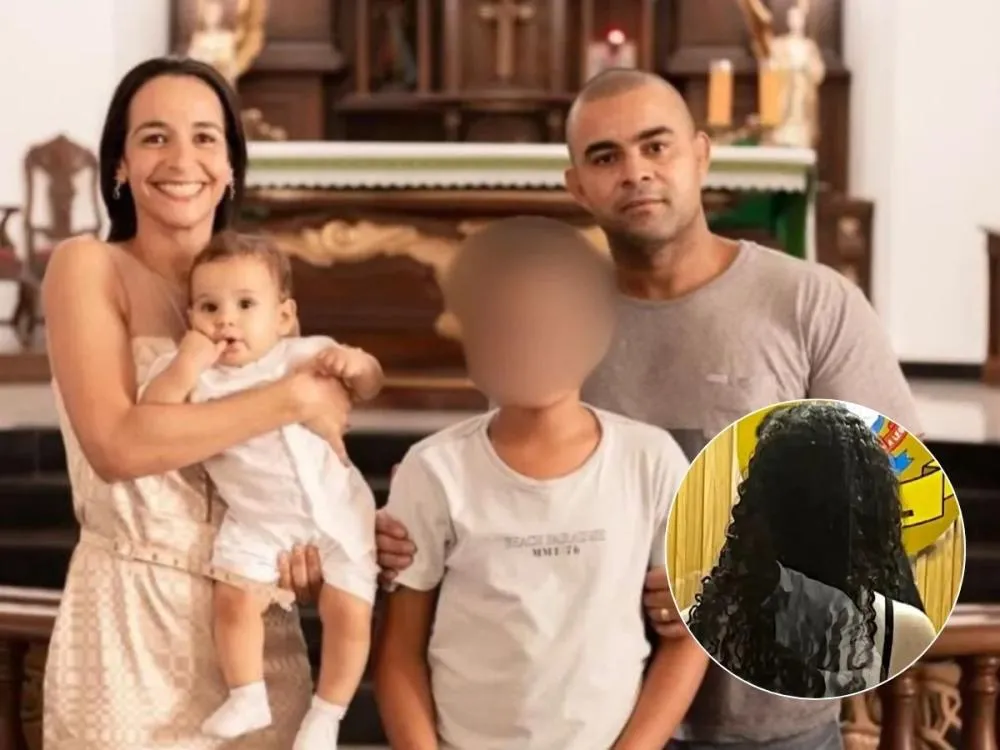 Os pais do jovem que foram mortos pelo próprio filho; e o irmão de apenas 3 anos, também vítima. Foto: Divulgação