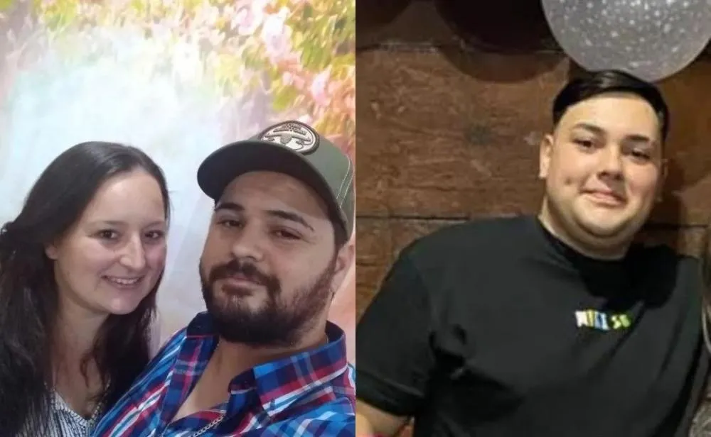 No mesmo dia, um casal perdeu a vida em um grave acidente na BR-153 e um jovem de 24 anos faleceu após sofrer um infarto fulminante durante uma partida de futebol - Fotos de arquivos pessoais