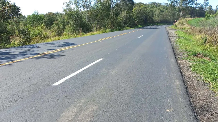 Trecho da PR-090 (Estrada do Cerne) na região. Foto: DER