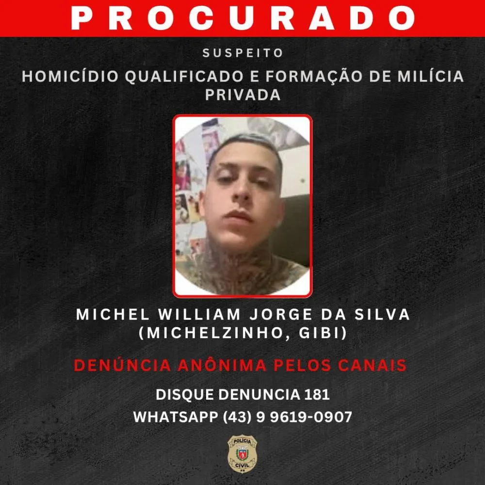 Lista de foragidos conta com seis nomes. Foto: PCPR