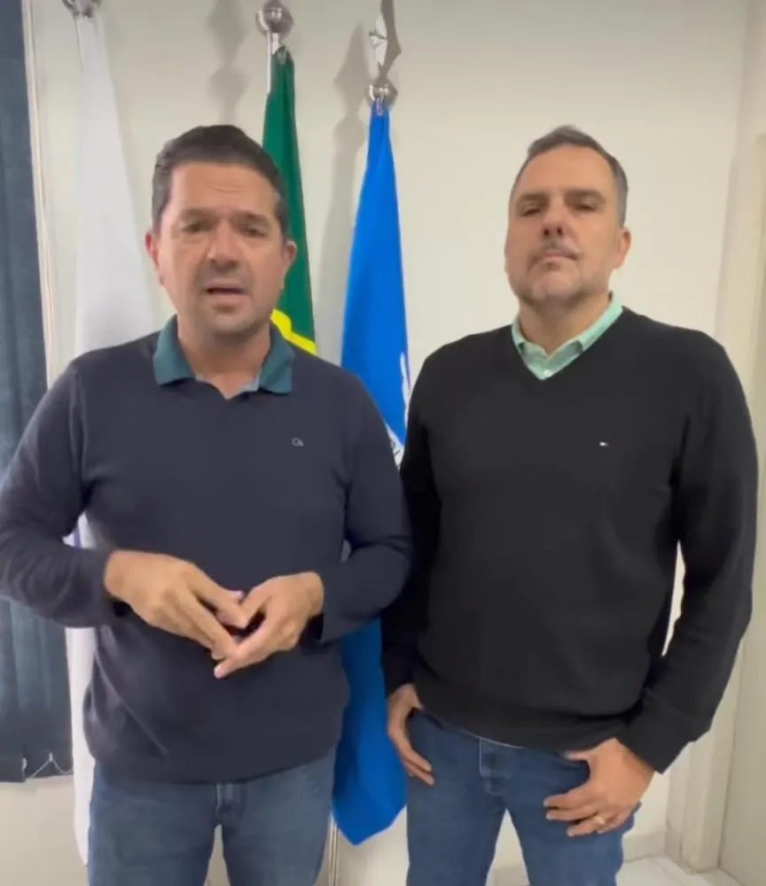 Prefeito Nilton Meira, e o vice-prefeito, Fabiano Barbosa, publicaram um vídeo na última quinta-feira (25) esclarecendo alguns pontos do projeto. Foto: Divulgação