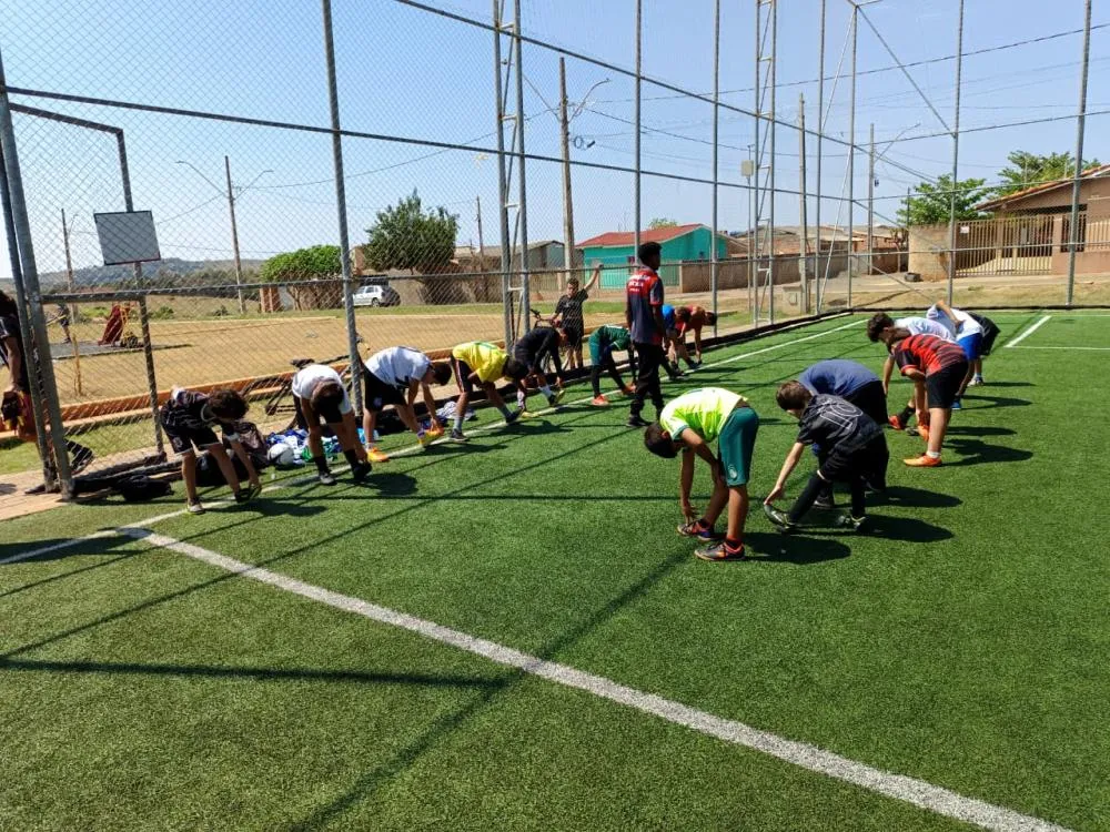 Antes das disputas, as crianças passavam por um curto período de preparação. Foto: Divulgação