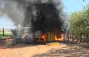 Explosão deixou o motorista do caminhão e um funcionário da Usina feridos. Foto: Divulgação