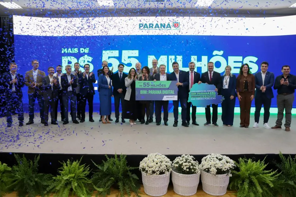 Cerimônia no Palácio Iguaçu lança oficialmente a 3ª edição da Jornada BIM Paraná. Foto: Ari Dias/AEN