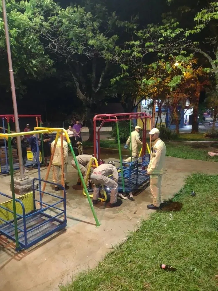 Adolescente foi socorrido e encaminhado ao Pronto Socorro Municipal. Foto: Divulgação