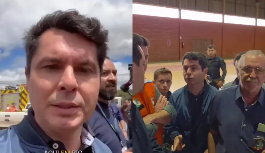 Curi esteve no município na manhã deste sábado (8), ao lado do governador Carlos Massa Ratinho Junior, e forças de segurança, como o Corpo de Bombeiros e Defesa Civil. Foto Redes Sociais