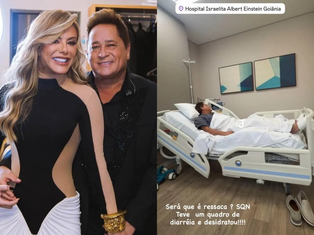 Leonardo é internado em Goiânia. Foto: Reprodução/Instagram @poliana