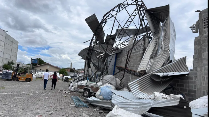Estragos causados em São José dos Pinhais no último fim de semana. Foto: Simepar