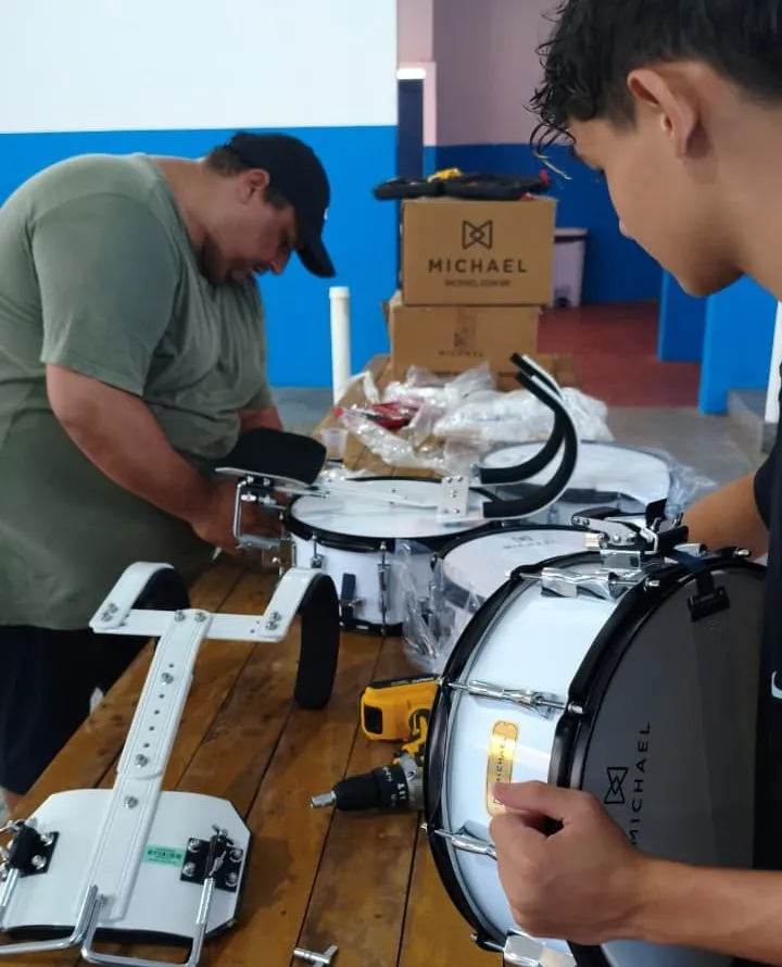 Banda recebeu 22 novos instrumentos com investimento do Governo. Foto: Divulgação