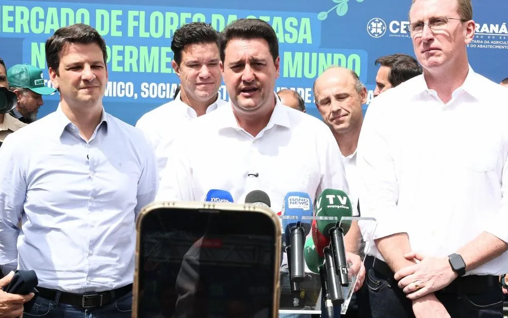 Durante um evento na manhã desta sexta-feira (27) em Curitiba, Ratinho Junior fez declaração direta em comparação com os Correios. - Foto AEN