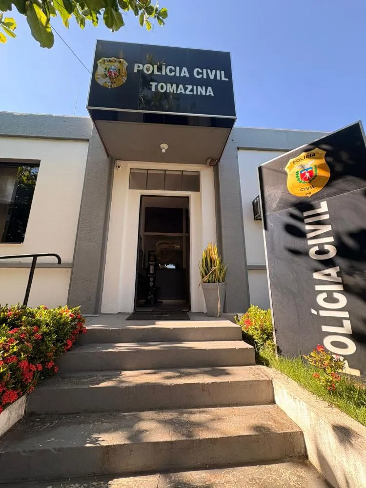 Delegacia de Polícia Civil de Tomazina. Foto: Divulgação