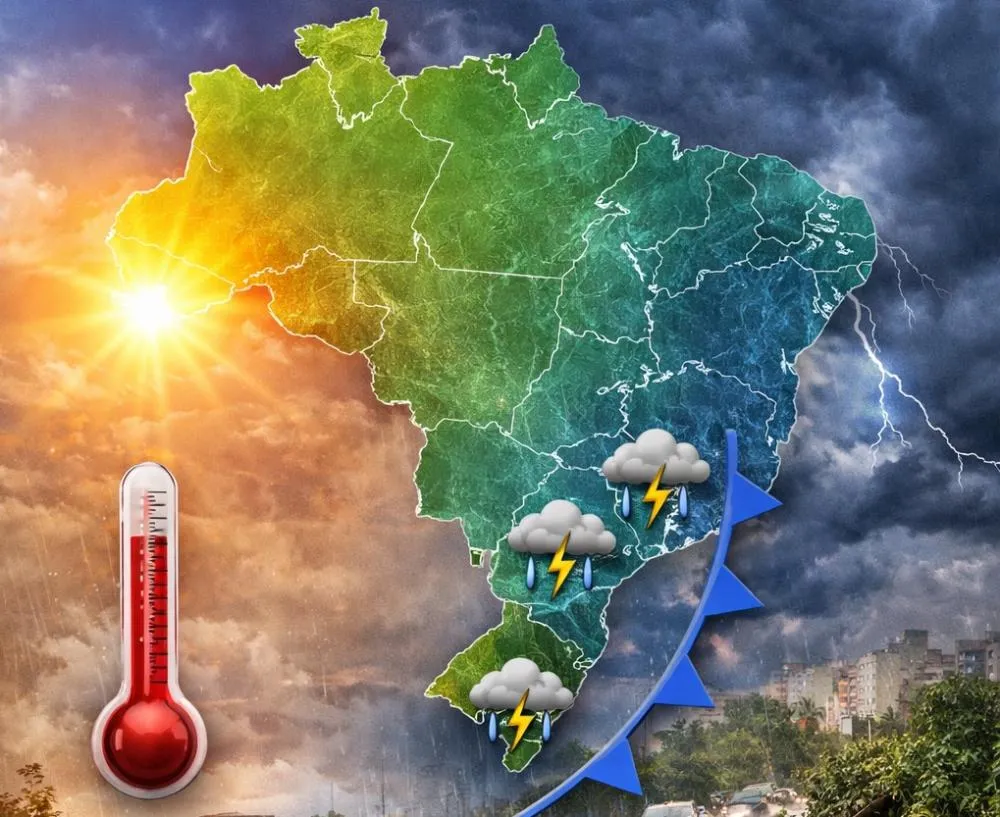 O cenário é típico da transição entre o verão e o outono, período caracterizado por variações rápidas nas condições do tempo. Reprodução