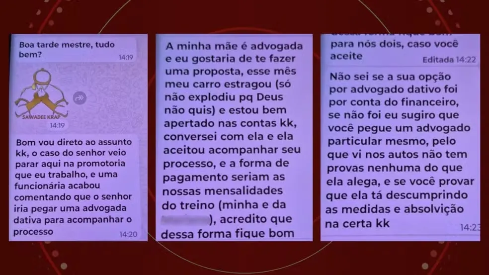 Prints da conversa. Foto: Reprodução/G1
