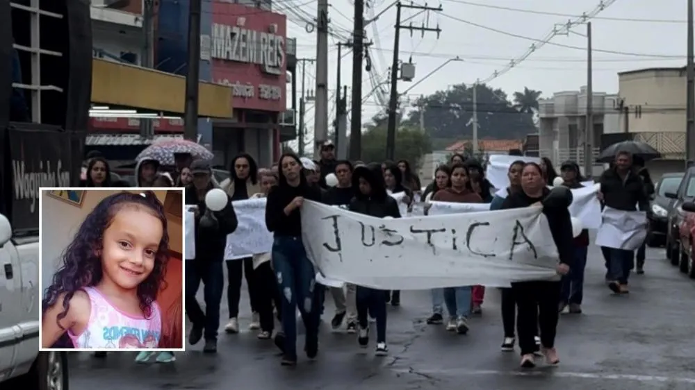 Pessoas vão às ruas em Wenceslau Braz e pedem justiça pela morte da pequena Sarah