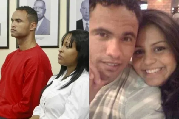 Dayanne Rodrigues e o ex-marido, o goleiro Bruno. Foto: Reprodução