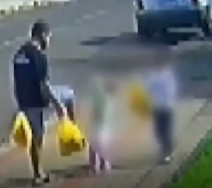 Homem foi flagrado chutando o rosto da filha no último dia 5. Foto: Divulgação