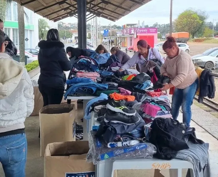 Campanha do Agasalho 2025 em Jaguariaíva. Foto: Divulgação