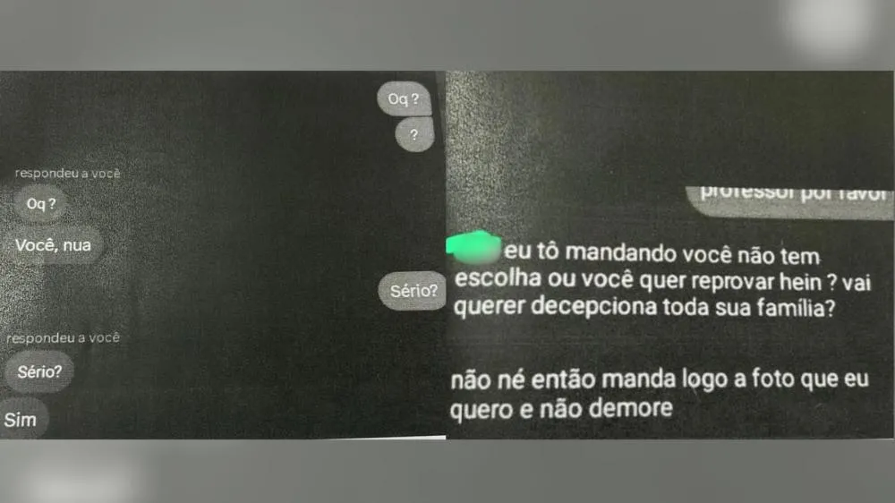 Prints da conversa. Foto: Reprodução/D'Ponta News
