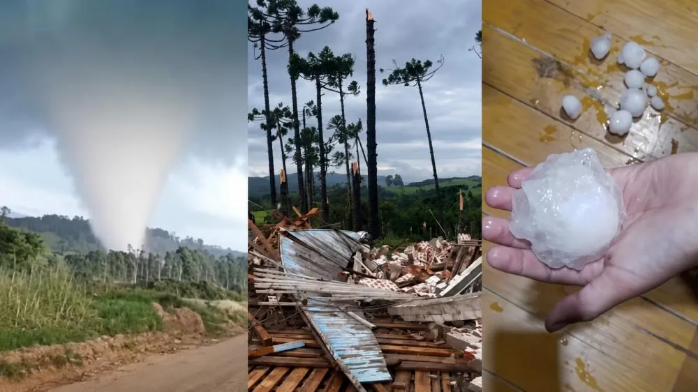Desde que El Niño começou a se formar, Paraná já registrou tornados e tempestades severas — Foto: Reprodução