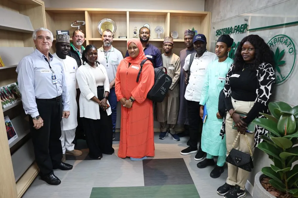 Nesta semana, representantes da cooperativa nigeriana Gondal Fulbe Development Initiative (GFDI) estiveram na sede da entidade paranaense. Foto: SENAR
