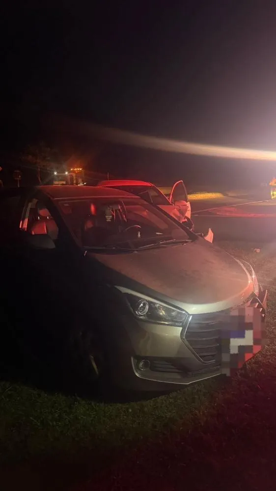 Acidente entre dois carros deixa criança e motorista feridos em Wenceslau Braz 