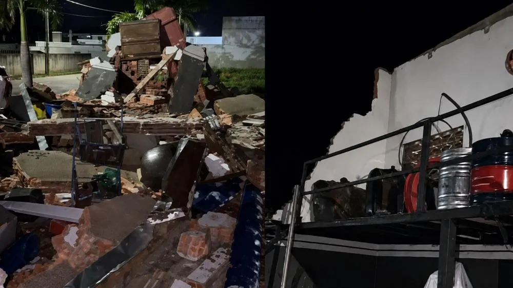 Tempestade coloca paredes abaixo e destrói oficina em Carlópolis