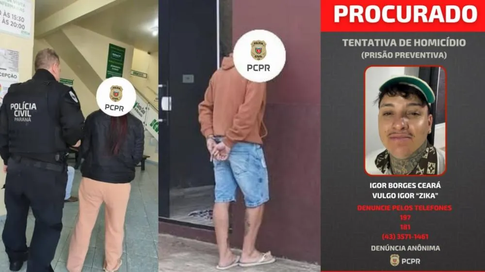 Um dos suspeitos está foragido. Foto: Divulgação/PCPR