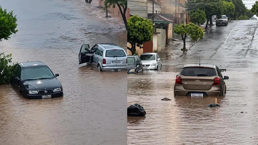 Diversas ruas foram tomadas pelas águas. Foto: Divulgação