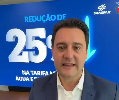 Ratinho Junior anuncia 25% de desconto na conta de água da Sanepar