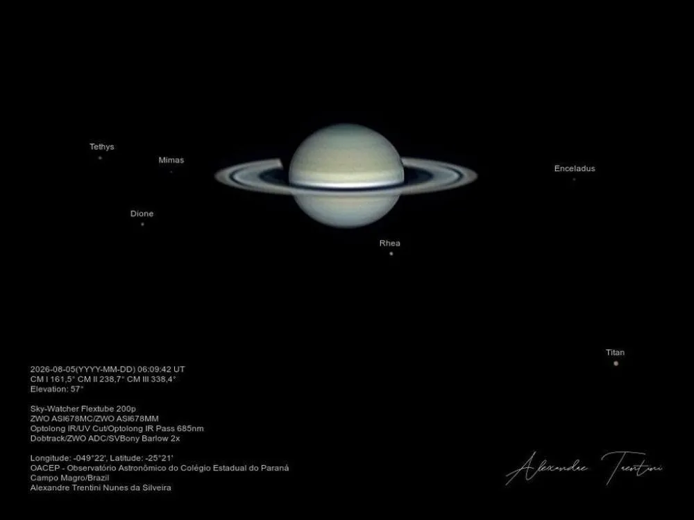 Paranaense que teve foto de Saturno publicada no site da NASA é o convidado do Assembleia Entrevista