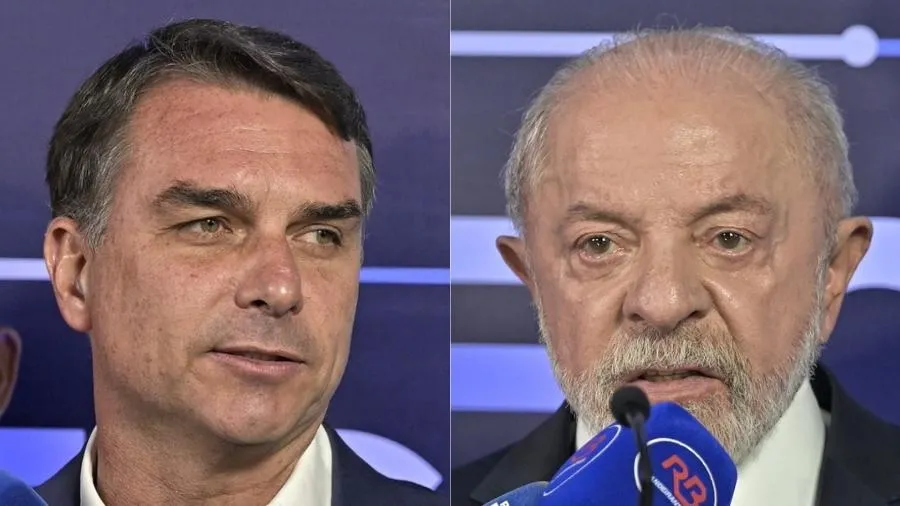 Pesquisa aponta empate técnico entre Lula e Flávio Bolsonaro; candidato do PL continua na frente