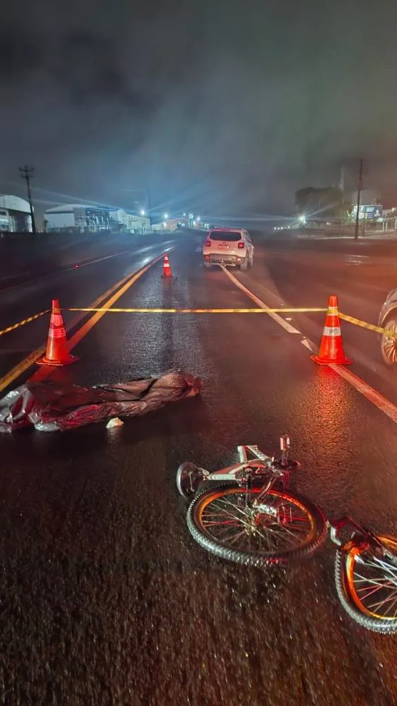 Ciclista morre em colisão frontal com Jeep em Wenceslau Braz