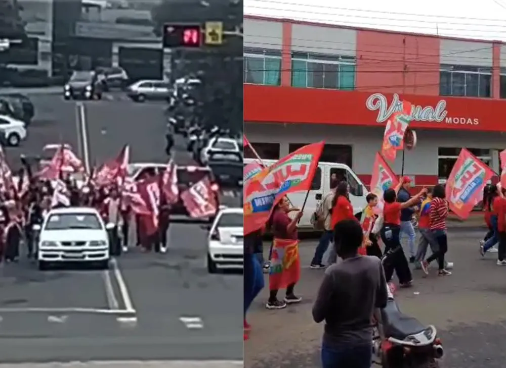 Ato pró Lula reúne grupo de pessoas em Wenceslau Braz neste sábado