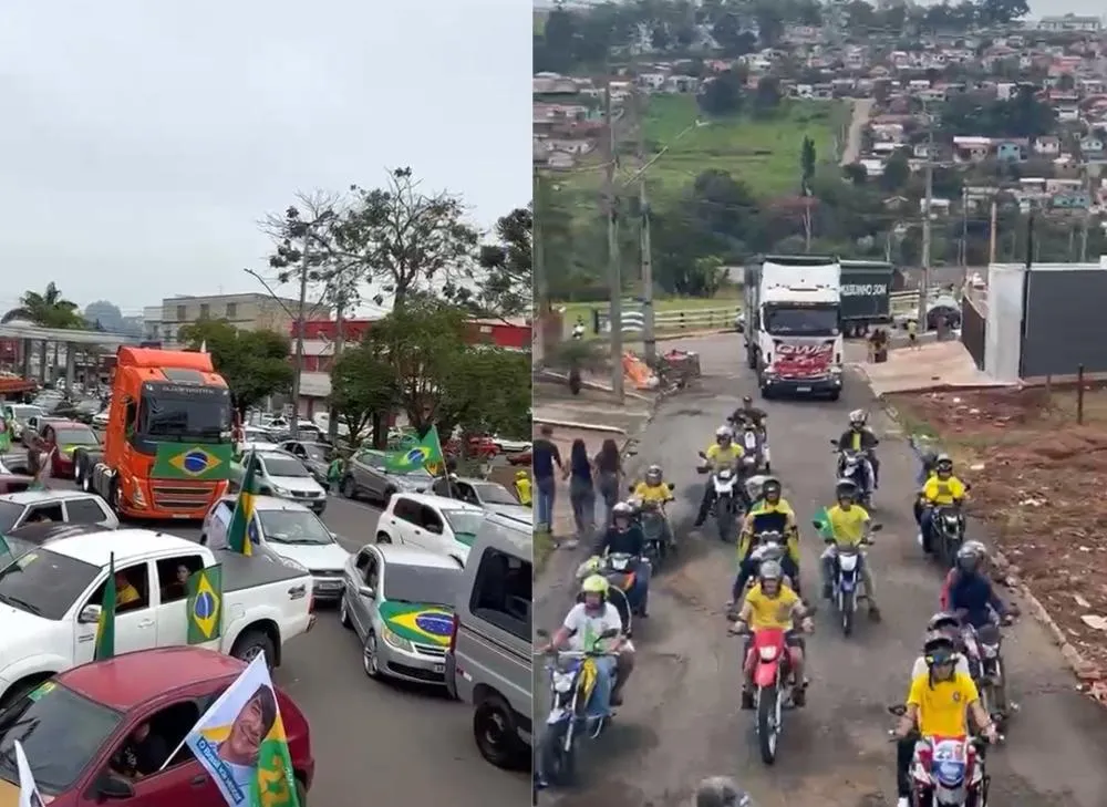 Carreatas em apoio a Flávio Bolsonaro mobilizam centenas em Jaguariaíva, Wenceslau Braz e região